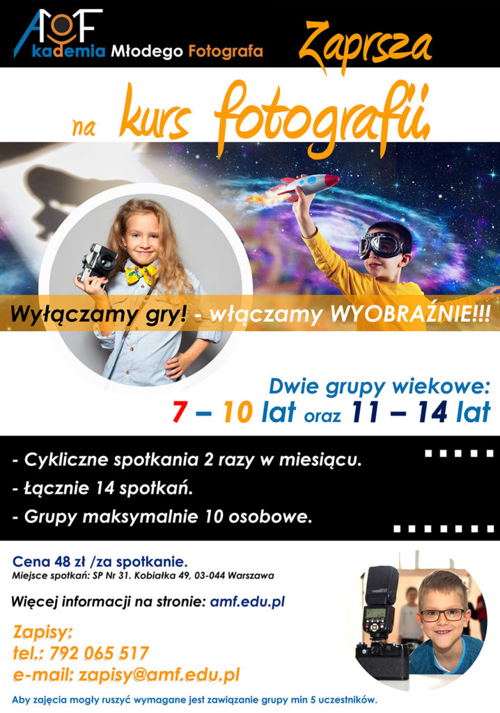 Kurs fotografii dla dzieci i młodzieży